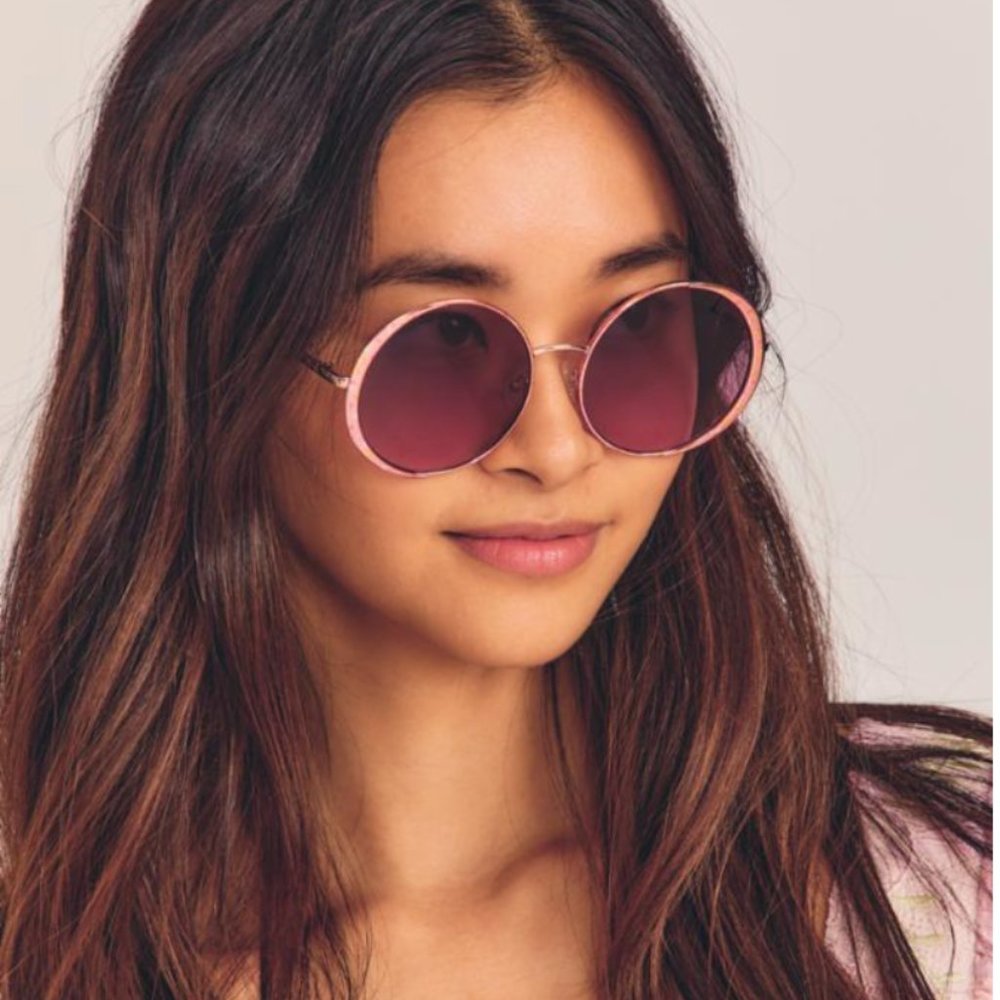 NWT LoveShackFancy Hawkins 58MM Round Sunglasses